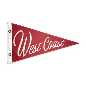 West Coast Surf-Inspired Canvas Pennant