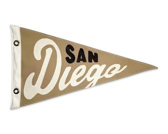 San Diego (California) Vintage-Inspired Canvas Pennant