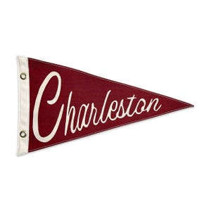 Charleston South Carolina Vintage-Inspired Canvas Pennant