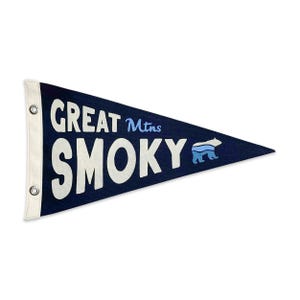 Great Smoky Mountains National Park Vintage-Inspired Canvas Pennant