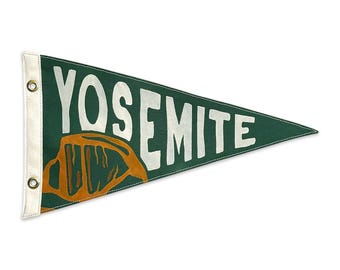 Yosemite National Park Half Dome Vintage-Inspired Canvas Pennant
