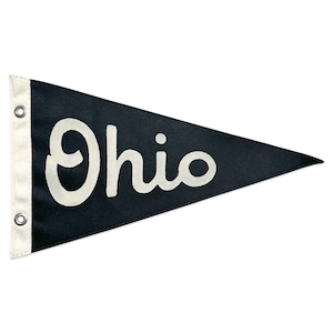 Ohio Script Vintage-Inspired Canvas Pennant