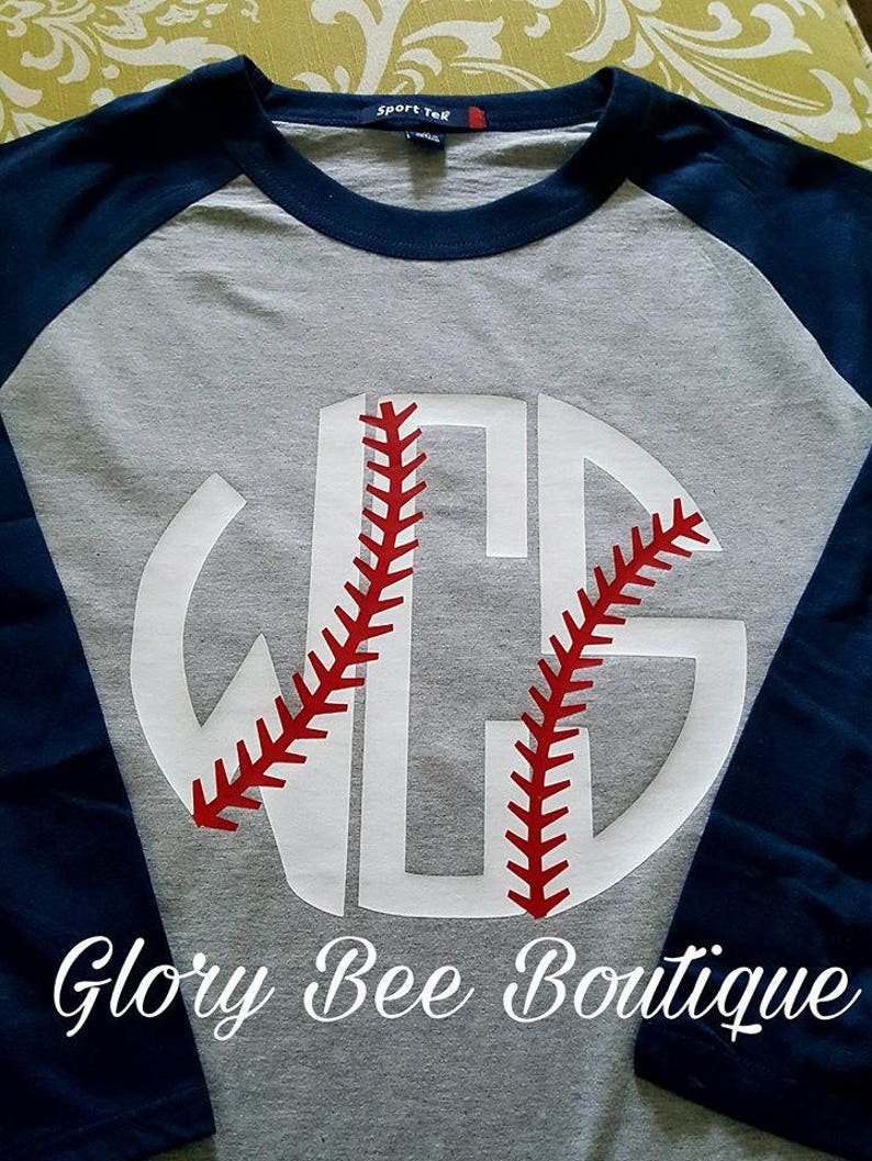 Baseball Monogram Raglan, Monogram Baseball Raglan, Baseball Mom ...