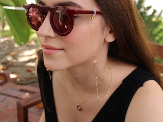 Star Glasses Holder Sunglasses Chain Gold or Silver - Etsy Norway