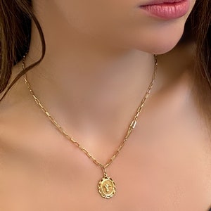 Coin Necklace * Fleur De Lis Pendant Necklace * Medallion Necklace * Coin Layering Necklace * Charm Necklace * Bohemian Layered Necklace