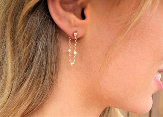 Earrings with discount back dangle
