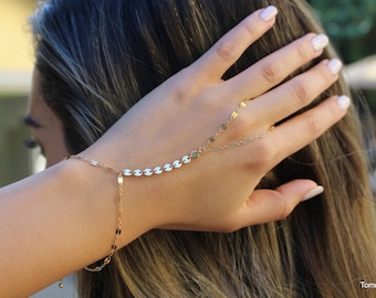 free people Gold Bracelet | Chain Hand Bracelet | Slave Bracelet | hand chain |  Finger Bracelet | hand bracelet | hand jewelry |