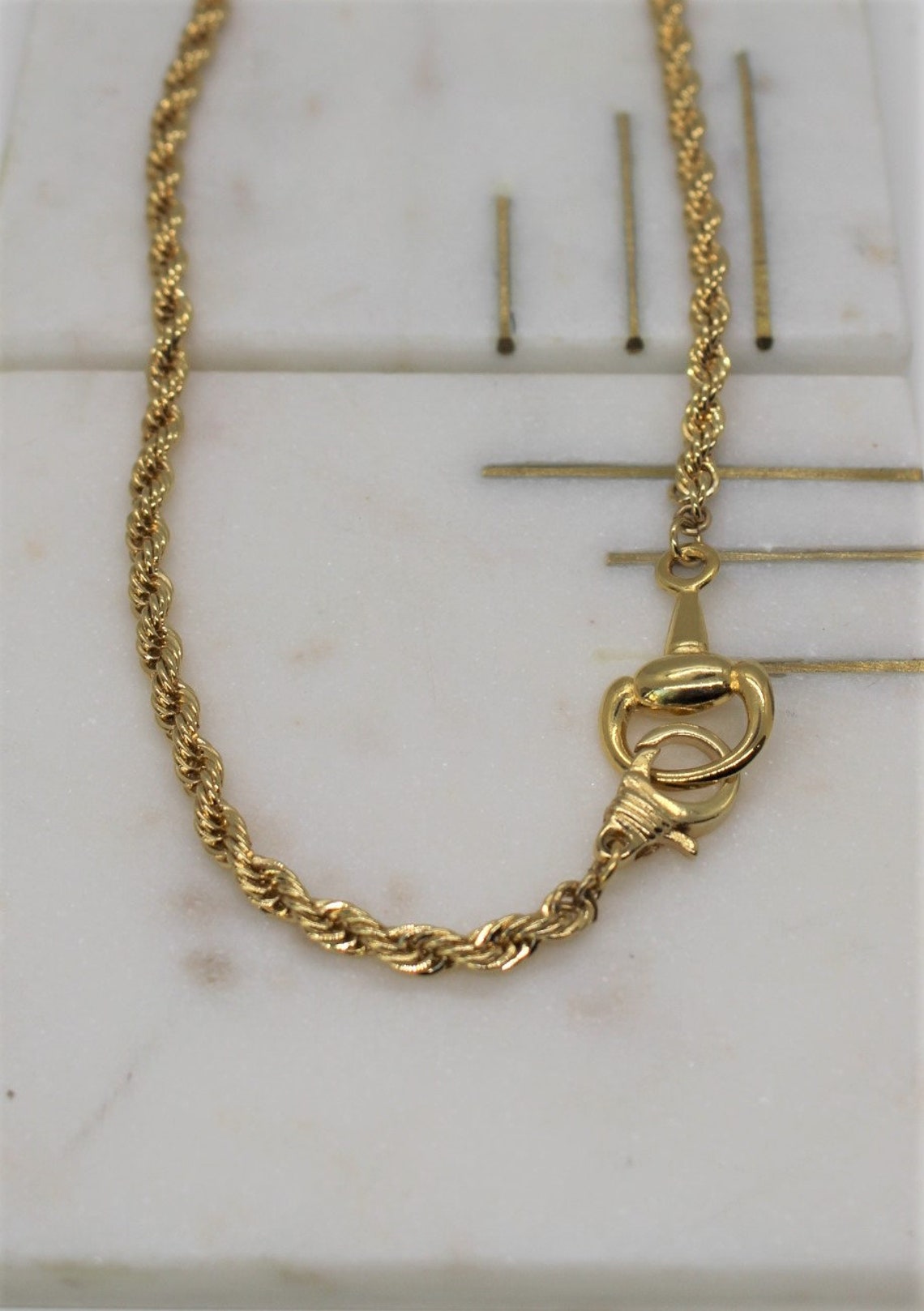 Chunky layered Rope Chain Necklace Rope Chain Necklace Gucci Etsy