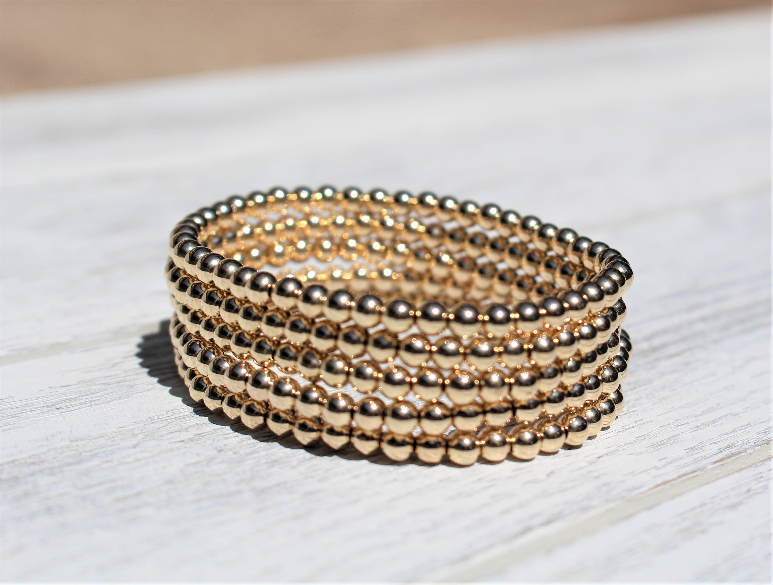 14K Gold Popcorn Diamond Stretch Bracelet TBG3536 | The Jewelry Source | El  Segundo, CA