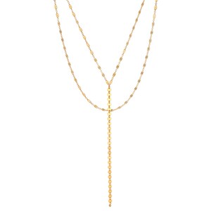 Y necklace, lariat necklace, Double strand lariat necklace, Cameron Diaz necklace, sterling silver, dainty y necklace, minimal necklace, image 6