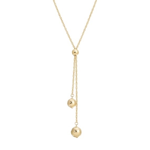 送税込【HURLEY BURLEY】DAINTY LARIAT DROP NECKLACE (2色)国発 Double Ball Link Drop Lariat Necklace, Chunky Ball Lariat