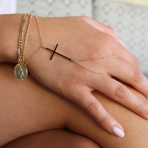 Cross Ring Chain Bracelet | Slave Bracelet | hand chain | Finger Bracelet | Cross chain ring | hand jewelry | Cross Finger Bracelet |