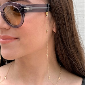 Dangle Charm Glasses Chain * Eyewear Chain * Glasses Chain Holder * Eyeglass Lanyard * Gold Chain Glass Holder * Reading Glasses Chain