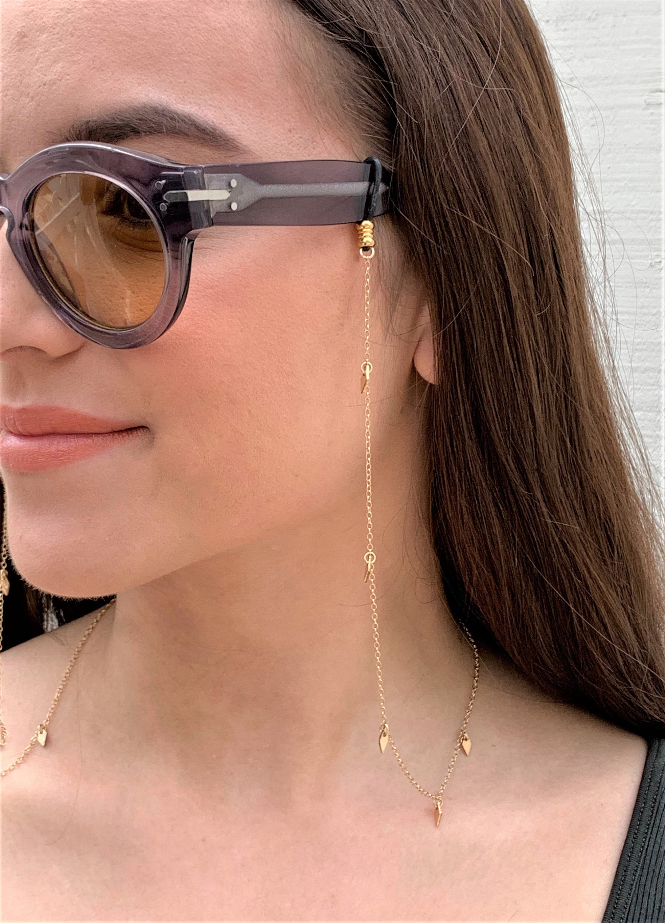 Comodish Eyeglass Glasses Chains for Women Metal Sunflower Neck Chain  Vintage Elegant Eye Glasses Chain String Holder
