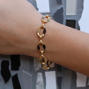 Big Link Bracelet, Chunky Chain Link Bracelet, Gold Bracelet, Stack Gold Bracelet, Layering Bracelet, Gold Thick Chain Bracelet