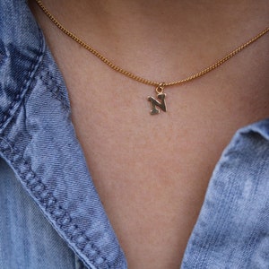 Tiny Gold Initial Necklace, Minimal Initial Necklace, Tiny Initial Necklace, Name Necklace, Gold Letter Necklace Personalized Name Necklace