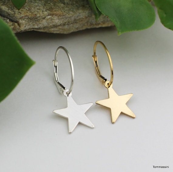 Dangle star hoop best sale earrings