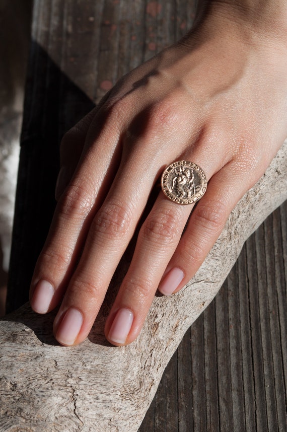 versace coin ring