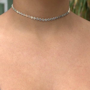 bridesmaids choker, Choker necklace, bridesmaids gift, Chokers, Dainty choker, Wedding Jewelry,  Set of..., For The Maids, disc choker,