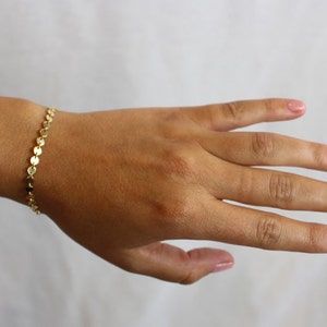 Disc Chain Bracelet | Layering Bracelet |Dainty Gold Bracelet | silver Bracelet | Minimalist  Bracelet| coin chain bracelet |dainty bracelet