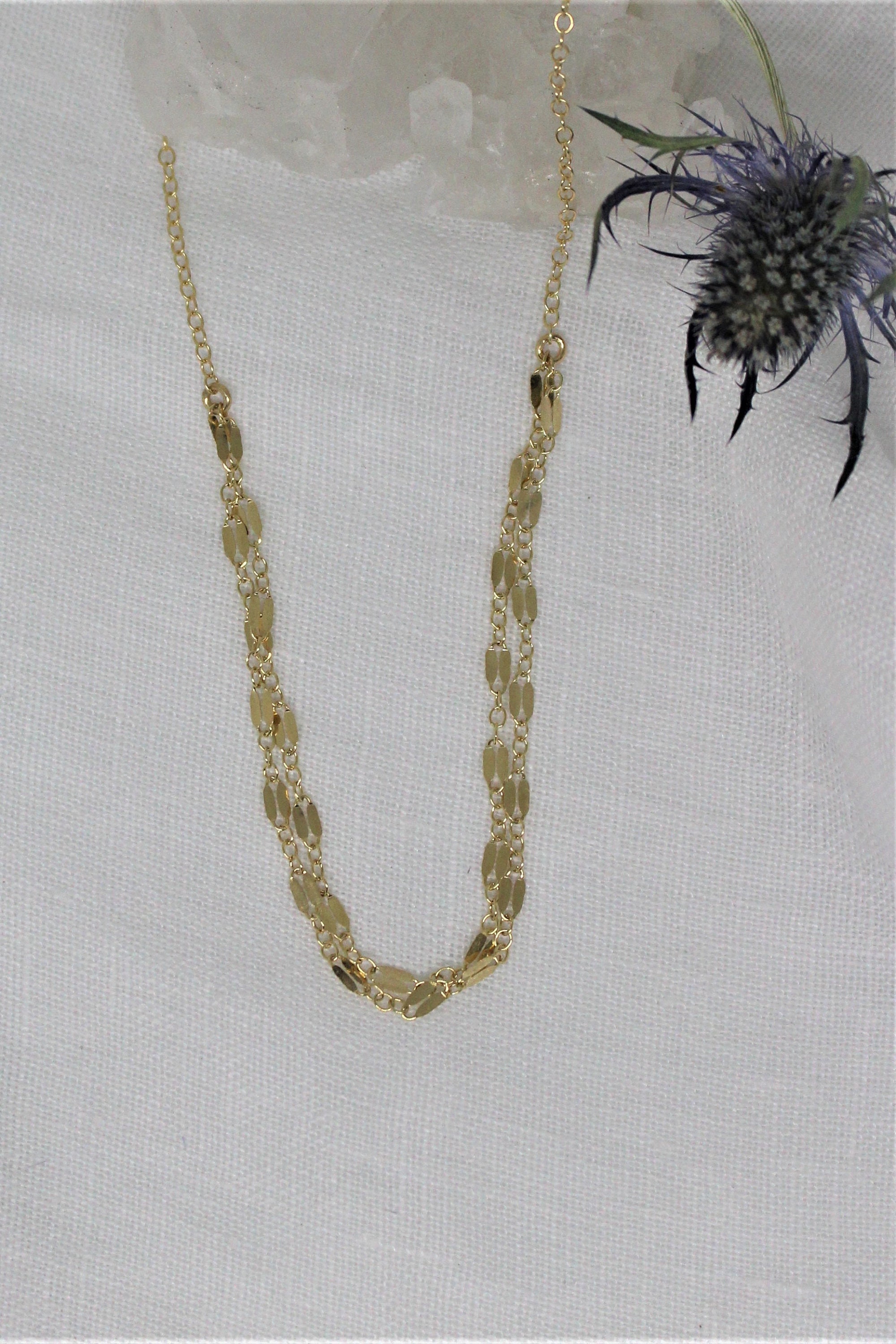 【TommassiniJewelry】Dainty Stacking Chainネックレス TommassiniJewelry】Dainty Stacking Chainネックレス
