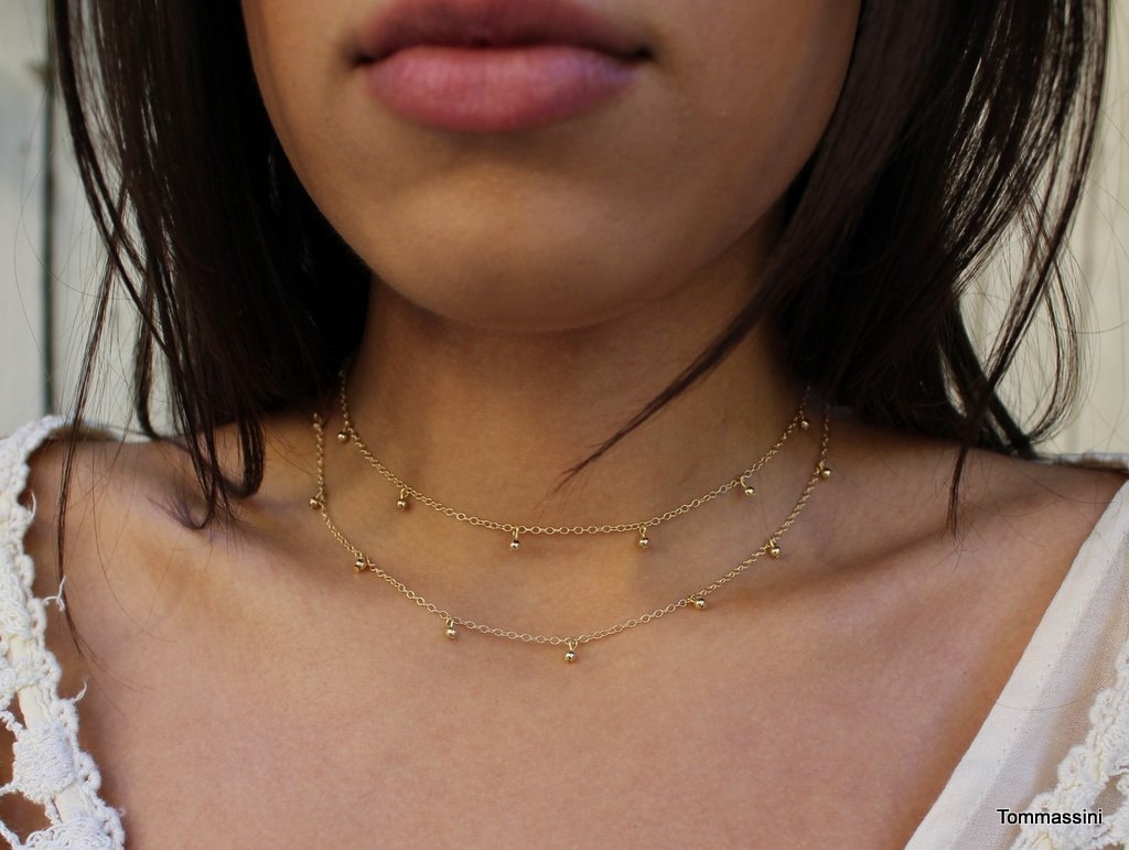 Gold dangle deals choker