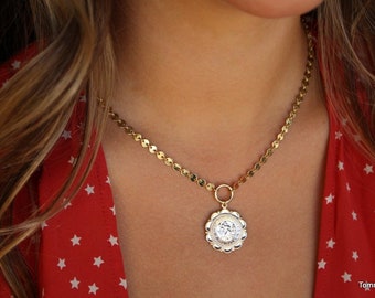 Collana San Cristoforo In Acciaio Inossidabile Argento - Patrono Dei Viaggiatori, Regalo Cristiano Per Protezione E Fortuna