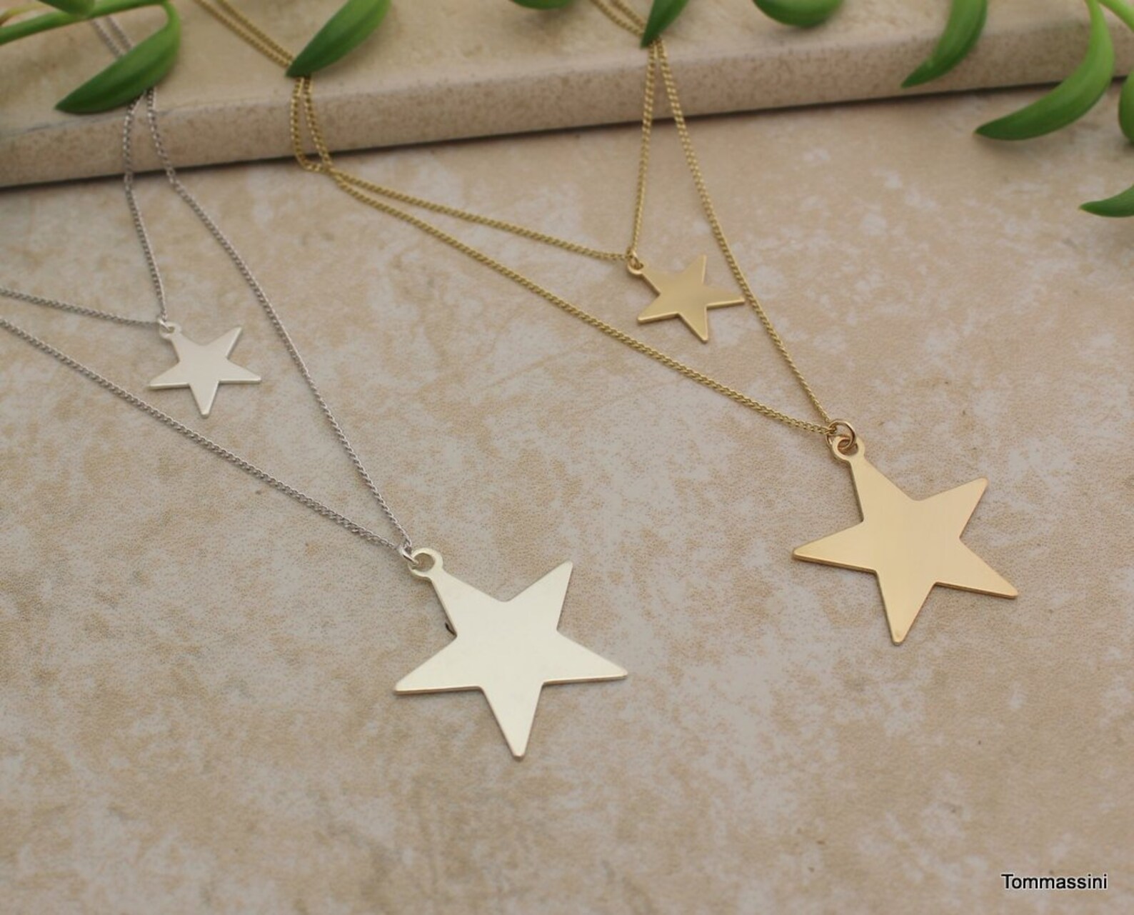 Star Necklace Layer Star Necklaces Dangle Star Necklace Etsy