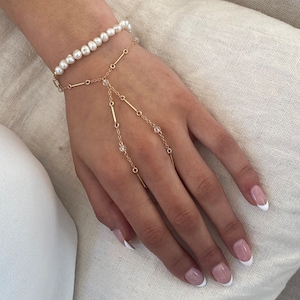 Hand Chain Bracelet, Slave Body Chain Bracelet, Gold Diamond Ring Bracelet, Crystal Bracelet Ring, Layer Ring Bracelet, finger bracelet