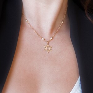 Star Of David Necklace, Jewish Star Necklace, Magen David Necklace, silver star of david necklace, gold jewish star necklace