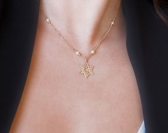 Star of David Necklace -Jewish Jewelry - Magen David Necklace - Judaica jewelry - Hebrew necklace - Jewish Star