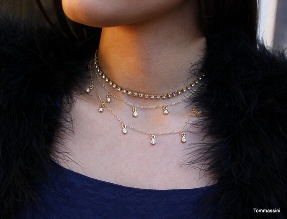 Thin Layereddangle Choker 