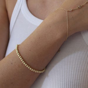 4mm Gold Silver Beaded Bracelet, Stretch Bead Bracelet, Stretch Bead Bracelet, Elastic Beaded bracelet, Stacking Bracelets, Layered Bracelet