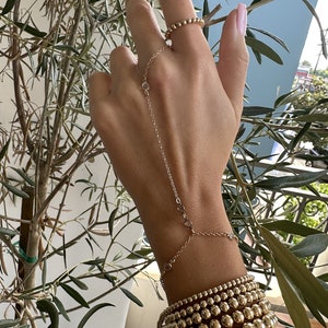 Hand Chain Bracelet, Ring Bracelet, Slave Bracelet, Gold Diamond Ring Bracelet, Crystal Bracelet Ring, Layer Ring Bracelet, finger bracelet