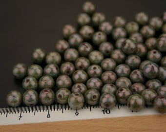 1 set of 20 Czech glass beads. (ref:3810).