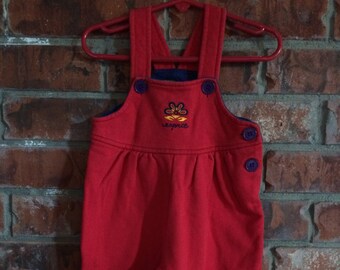 Vintage Espirit girls bib romper, all-in-one 2T