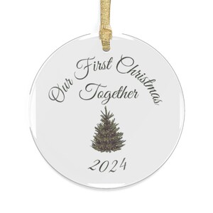 Couple Christmas Ornament 2024, Our First Christmas Ornament, First Christmas Married, Couples Christmas Gift, Family Keepsake Ornament