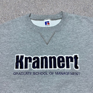 Vintage 90er Jahre KRANNERT PURDUE Boilermaker Crew Sweatshirt Groß | original Purdue Universität Graduate School Graduate School Graduate School Graduate School Graduate School Graduate School Graduate Graduate School Graduate Graduate School