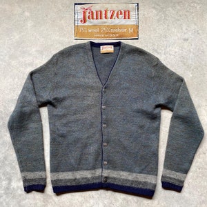 Vintage 70s Jantzen Grunge Shaker Knit Cardigan Sweater Vintage 70s Jantzen Grunge Shaker Knit Cardigan Sweater
