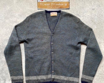 Vintage 1960s Jantzen Mohair Wool Cardigan Size L/XL — Retro Knit
