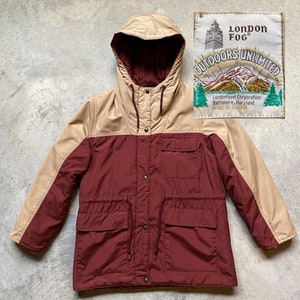 Vintage 80s London Fog OUTDOORS UNLIMITED Parka Jacket 7/8 MEDIUM Women&#39;s original 1980s outerwear ski coat hiking camping fall winter retro