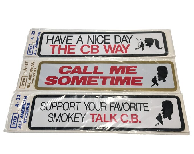 Vintage 70s 80s C.B. Radio Bumper Sticker (lot of 3) | Trucker Ham Cb ...