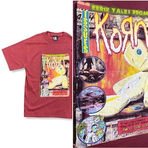Vintage 2000 KORN Dead-Stock NOS T-Shirt LARGE | never worn concert band tour nu metal original y2k Giant merch Issues album voodoo doll L
