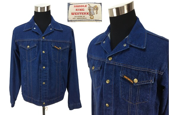 Vintage 80s Saddle King Western Denim 