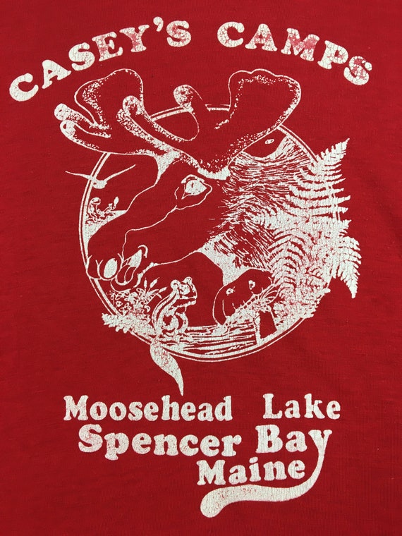 Vintage 80s Moosehead Lake Spence Bay, Maine T-Sh… - image 3