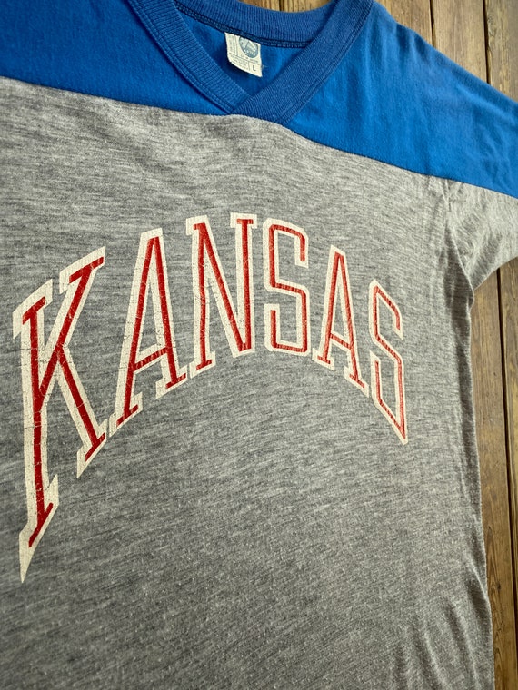 Vintage 80s University of Kansas Jayhawks Athleti… - image 4