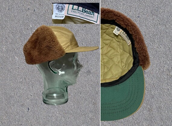 Vintage 70s LL Bean 4 Panel Ear Flap Hat MEDIUM | Original 1970s 
