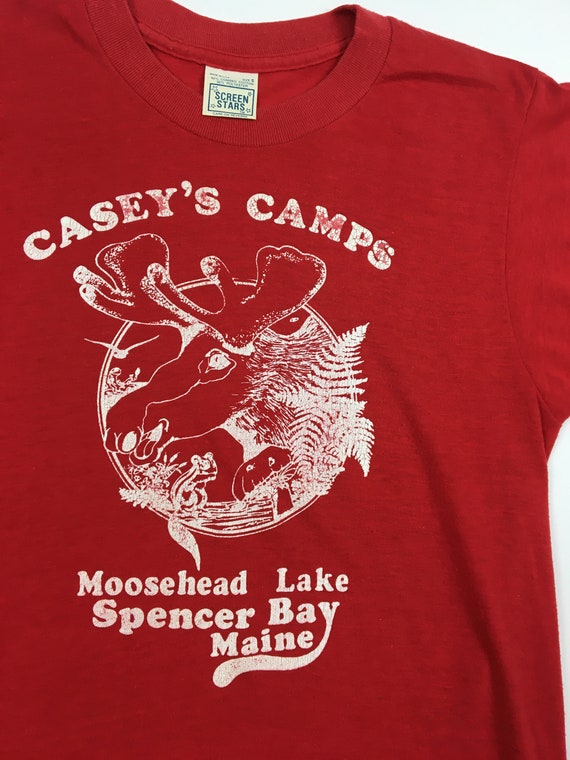 Vintage 80s Moosehead Lake Spence Bay, Maine T-Sh… - image 7