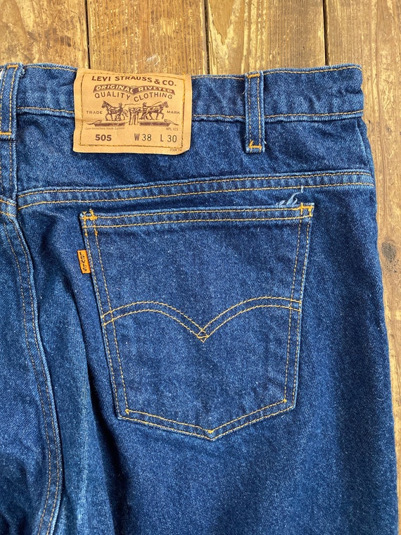 Vintage 90s LEVI'S 505 Regular Straight Leg Denim… - image 8