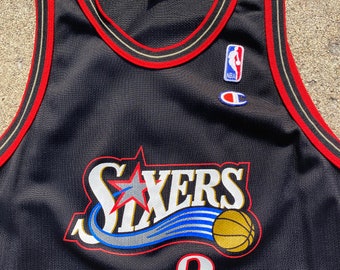 Original 90s Allen Iverson 76ers Champion Jersey Adult SMALL